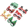 thumbnail image 4 of 6 piezas novedosas gafas de fiesta de Navidad accesorios de fotos gafas divertidas decoración de gafas de Navidad, 4 of 4