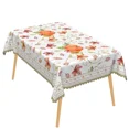 thumbnail image 5 of Duangreer Rectangle Tablecloth for Restaurant Picnic Indoor Outdoor, Retro Pumpkin and Maple Leaves Pattern, Waterproof Wrinkle Resistant, 60 x 84 Inch, 5 of 6