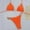 Orange~, variant on Jjayotai No Boundaries Bikini Sets for Women, Thong Cheeky Two Piece Swimsuit, Ring Linked Halter Push Up Sexy Bathing Suits, Women's Swimwear Blue~ S