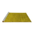 thumbnail image 2 of Ahgly Company Machine Washable Indoor Rectangle Abstract Yellow Contemporary Area Rugs, 2' x 5', 2 of 4