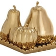 thumbnail image 3 of Urban Designs Gold Ceramic Lattice Fruit Bowl Centerpiece, 3 of 3