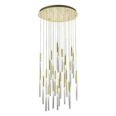 

Pendants 31 Light Fixtures With Brushed Brass Finish G9 Bulb Type 30 108.5 Watts