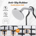 thumbnail image 4 of Beslands Hanging Shower Caddy for Handheld Shower head, Sturdy Rustproof Shower Organizer with Soap Basket & 10+ Hooks, Anti-Swing Bathroom Storage Shelf, Black for summer, 4 of 5