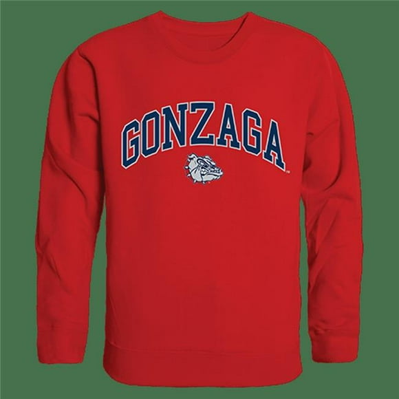 W Republic 541-187-RED-01 Gonzaga University Men Campus Crewneck Sweatshirt, Red - Small