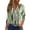 Green, variant on WTOBBY Women's Henley Neck Ribbed Knit Top Floral Print 3/4 Sleeve Button-Down Tunic Casual V-Neck T-Shirt Relaxed Fit Comfortable Wear,Black L
