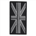 thumbnail image 3 of 8X MODA Union Jack Bandera del Reino Patch Stick Atrás 10Cm X 5Cm , (Negro / Gris), 3 of 5
