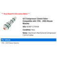 thumbnail image 2 of A/C Compressor Control Valve - Compatible with 1996 - 2004 Nissan Maxima 1997 1998 1999 2000 2001 2002 2003, 2 of 2