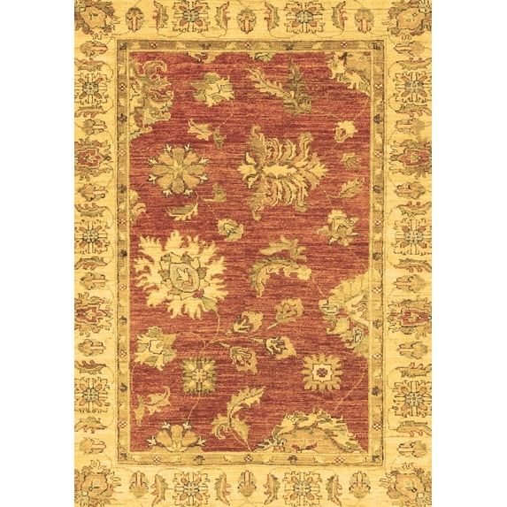 Ahgly Company Indoor Rectangle Oriental Brown Modern Area Rugs, 8' x 12'