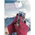 thumbnail image 6 of Luxtrada Winter Knit Gloves Touchscreen Warm Thermal Soft Lining Elastic Cuff Texting Anti-Slip for Women Men (Brown,Men), 6 of 10