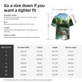 thumbnail image 5 of Lsque Bluey print Men's Cuban Collar Short Sleeve Shirt Summer Beachwear Casual Button Down Fashionable Vacation Leisure Shirt-Large, 5 of 7