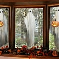thumbnail image 5 of ‌Halloween Window Clings - 3PCS Reusable Ghost Stickers for Windows,Walls,Glass,Mirrors | Spooky PVC Decals,Indoor Outdoor Party Decor, 5 of 6