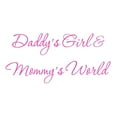 thumbnail image 2 of VWAQ Daddy's Girl and Mommy's World Pink Nursery Wall Decal Quote Vinyl Wall Art Decor Baby's Room #3, 2 of 2
