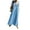 bleu, variante sur Celmia Robe Longue Sans Manches à Bretelles Imprimé Floral Poches en Lin Ample