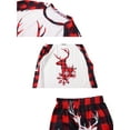 thumbnail image 4 of INSPIRE CHIC Family Christmas Pajama Sets Women's Deer Long Sleeve Tee and Plaid Pants S Men's Red, 4 of 5