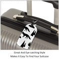 thumbnail image 3 of Square 2Pack PU Leather Fox Cruise Luggage Tag with Privacy Cover and Name ID Tag for Travel Handbags Backpacks Luggage Tags, 3 of 6