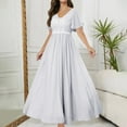 Jacenvly New Summer Dresses for Women 2024 Women'S Summer Solid Color