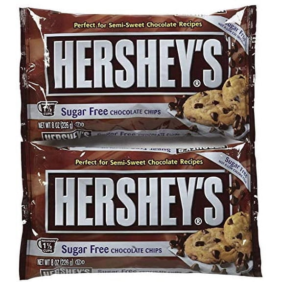 HERSHEY'S Sugar Free Semi-Sweet Baking Chips - 8 oz - 2 pk