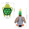 thumbnail image 4 of 2PCS Pet Plush Toy Cute Tortoise Duck Creative Dog Teething Toy Pet Squeaky Toy, 4 of 10
