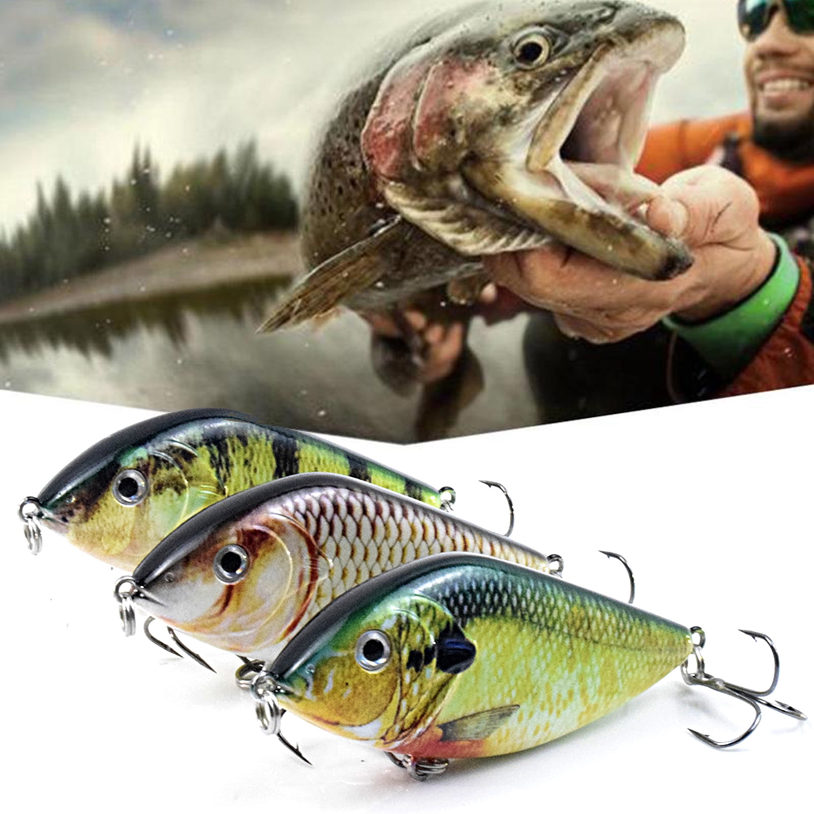 Travelwant 7cm/14.5g Fishing Lures, Trout Pike Walleye Bass Fishing Jig