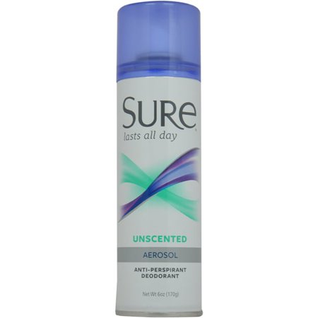 Sure Aerosol Unscented Anti-Perspirant & Deodorant Spray  6 oz