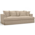 thumbnail image 4 of Sunset Trading Newport 94" Fabric Slipcovered Recessed Fin Arm Sofa in Tan, 4 of 8