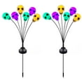 thumbnail image 2 of Callipe 2 Pcs Solar Halloween Light Long-lasting Waterproof Outdoor Decorative Scary Skull Eyeball Lights with Stake Easy Installation Frightening Decor Lights for Halloween Yard, 2 of 8