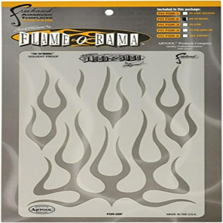Artool Template - Artool Freehand Airbrush Templates, Flame O'Rama Ol' School
