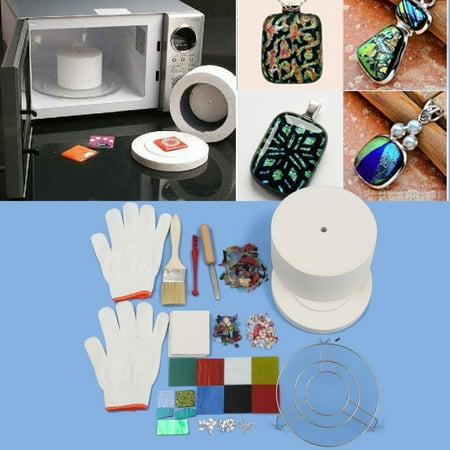 Glass Slump Kiln Mold - 15Pcs/Set Large Microwave Kiln Kit Stained Glass Fusing Supplies Professional