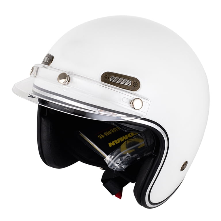3 snap motorcycle helmet sheild Hummingbird 3/4 Shield with FLIP UP Hinge for 3-Snap Half Open Face Vintage Motorcycle Helmets (Clear) : Automotive Superior impact strength WANCAR Motorcycle Standard 3-Snap Button