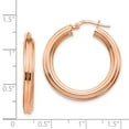 thumbnail image 2 of 10K Rose Gold Polished Fancy Hoop Earrings, 2 of 2