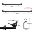 thumbnail image 2 of MERIVILLE 3/4" Diameter Farmhouse Single Window Treatment Curtain Rod, Bird Finials , 48"-84", Burnt Gold, 2 of 5