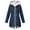 Navy, variant on Sentmoon Womens Coat Plus Size Hooded Neck Long Sleeve Running Jackets for Women Zipper Solid Color Windproof Waterproof Womens Clothes Fall and Winter Streetwear for Running and Hiking