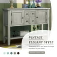 thumbnail image 6 of Harper & Bright Designs Console Table Buffet Sideboard Sofa Table with Four Storage Drawers Two Cabinets and Bottom Shelf, Antique Gray, 6 of 11