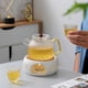 thumbnail image 5 of Calentador de tetera Calentador de tetera de porcelana Base de tetera con soporte de corcho Calentador de agua para té y café, 5 of 7