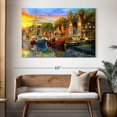 thumbnail image 3 of Elephant Stock Harbour Lights Wall Art - Horizontal Canvas Wall Art - Living Room Wall Decor - Transportation Canvas - Green And Blue Decor By Dominic Davison - 51" x 34", 3 of 8