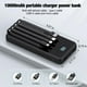 thumbnail image 2 of Cargador portátil Power Bank TXQX de 10000 mAh con cables, color negro, 2 of 7