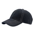 thumbnail image 1 of Contra cosiendo 6 paneles de algodón lavado de casquillo negro MC Gorra de béisbol, 1 of 1