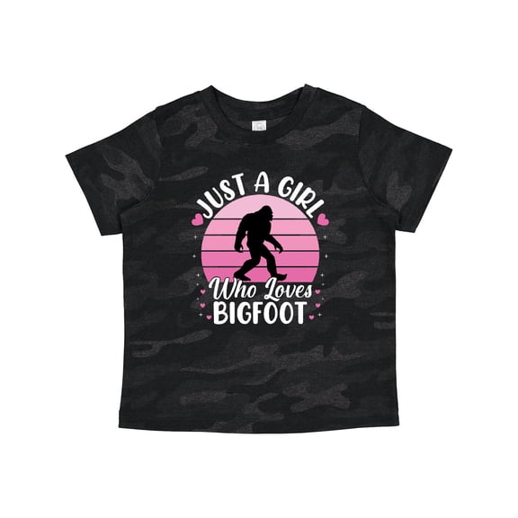 Inktastic Just a Girl Who Loves Bigfoot Girls Toddler T-Shirt