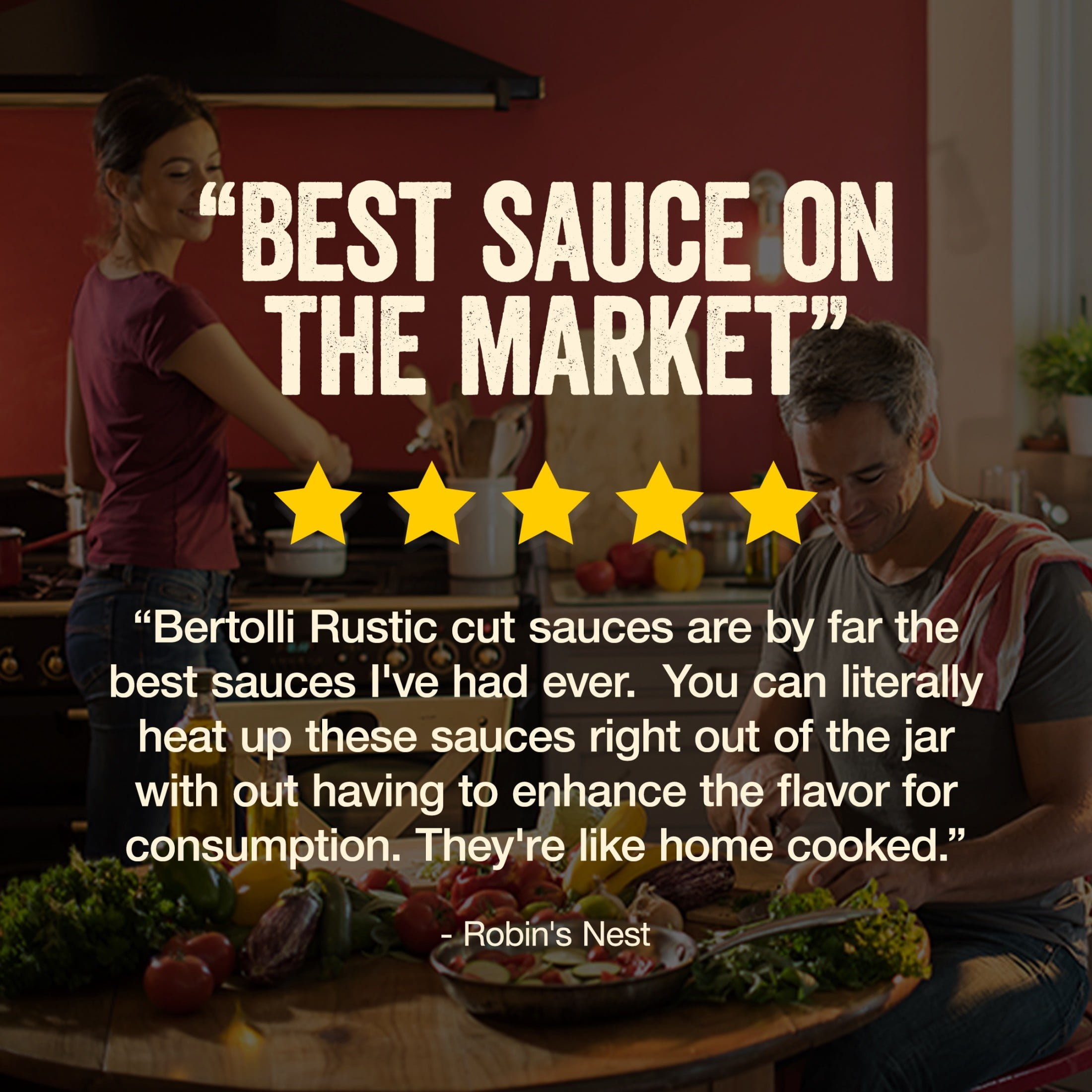 Bertolli Rustic Cut Pasta Sauce with Roasted Garlic, Homemade Style Spaghetti Sauce, 23 oz