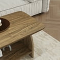 thumbnail image 4 of Hassch 2-Tier Rectangular Coffee Table with Rounded Corners and Storage Shelf, 47" Modern Farmhouse Center Tea Table for Living Room & Home Office, Natural, 4 of 6