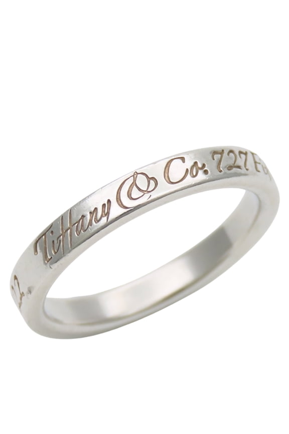 Pre-Owned Tiffany & Co. Notes Narrow New York Ring, SV925, Women's.