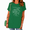 Green, variant on Women's Mountain Valley Line Floral Grow Bloom Quote Graphic Short Sleeve Crewneck Navy Blue Tops