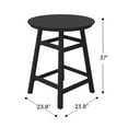thumbnail image 6 of WestinTrends Outdoor 37" Counter Height HDPE Patio Round Bar Table, Black, 6 of 7