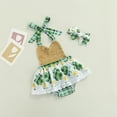 thumbnail image 3 of Okbabeha Baby Girls St. Patrick's Day Outfits 0 3 6 9 12 18 24M Sequins Romper Shamrock  one-piece  Jumpsuit Skirt Summer Clothes, 3 of 7