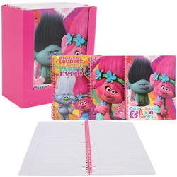 Dreamworks Notebook Display is ideal for taking notes on a single school subject-3 Pack, 50 sheets per notebook By