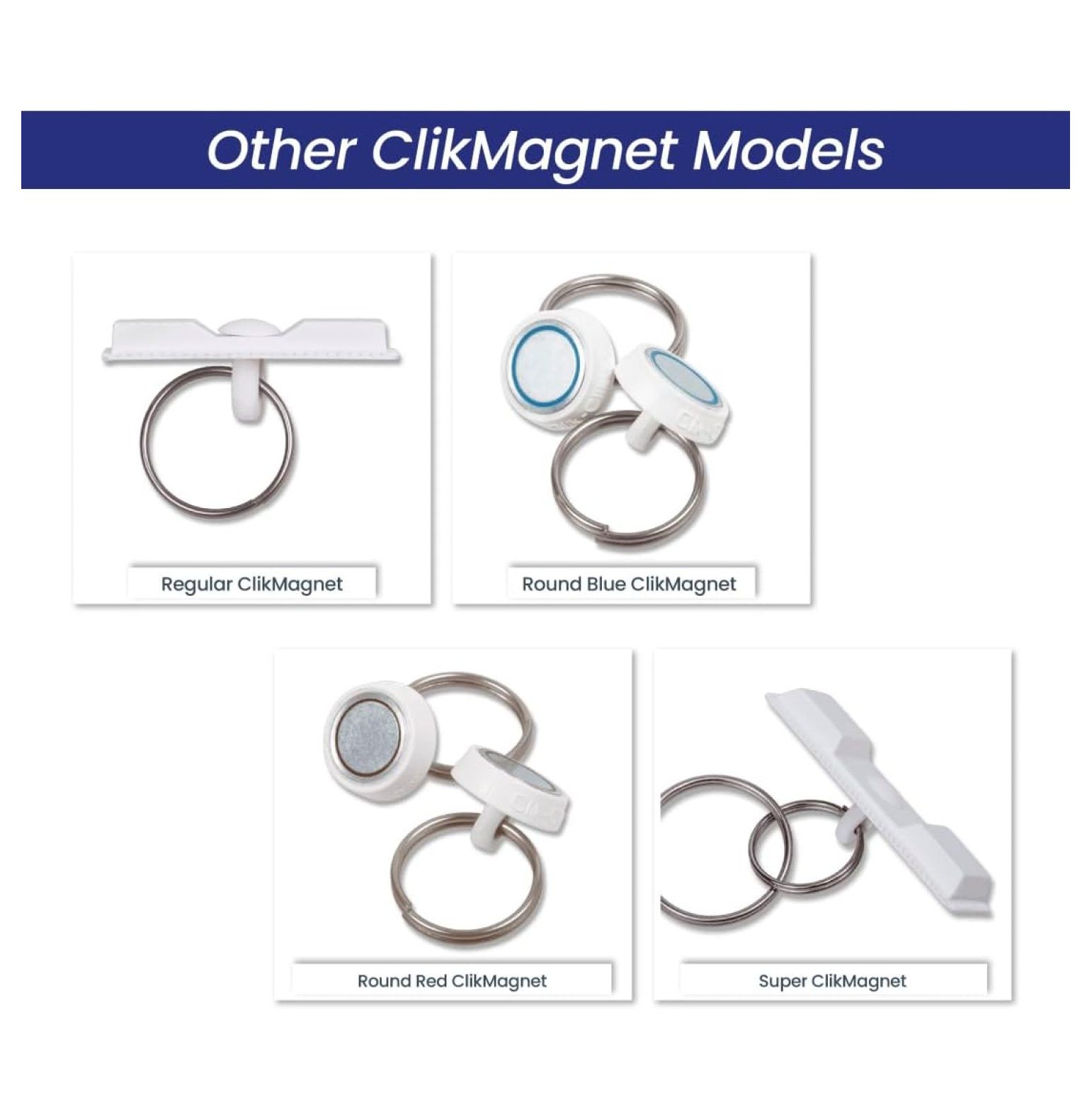 Mini ClikMagnet Ceiling - Strong Magnets to Hang Lightweight Displays, Signs and More - Magnets with 3 lbs Pull - Pack of 50