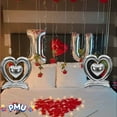thumbnail image 4 of PMU Valentine's Day Heart Shaped Standing Open Heart Mylar Balloon18 Inch, Silver Pkg/10, 4 of 7