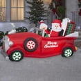 thumbnail image 2 of Papá Noel inflable navideño y la señora Claus en un coche rojo, 2 of 4