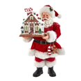 thumbnail image 1 of Kurt S. Adler FA0170 11 in. Battery-Operated Santa with Light-Up Gingerbread House, 1 of 1