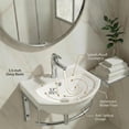 thumbnail image 4 of Ridge Small Wall Mounted Bathroom Sink 17 3/4" White w/Faucet Drain Towel Bar and Overflow Renovators Supply, 4 of 10